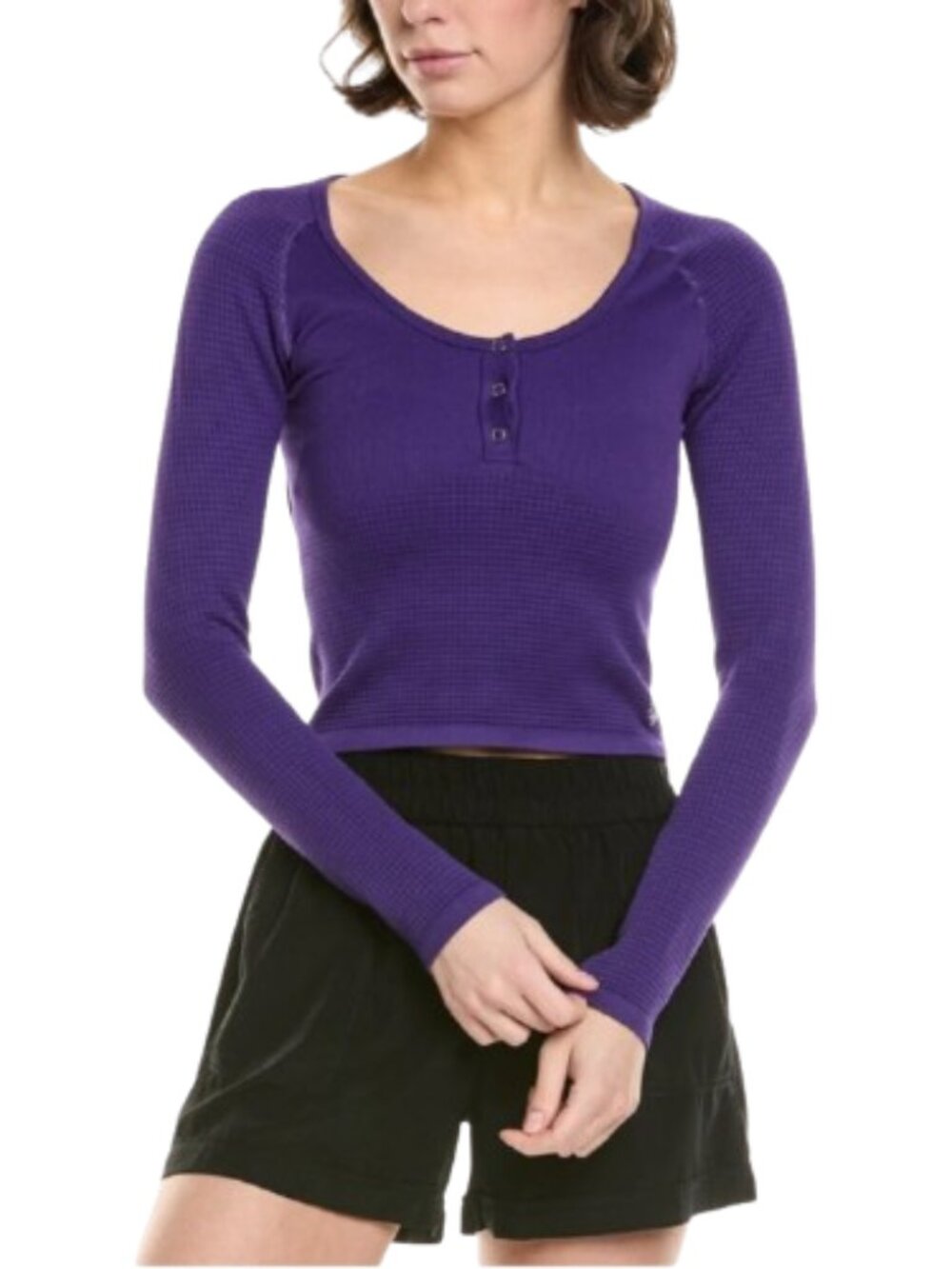 Free People Bail Out Layer Shirt in Dark Amethyst Sz M/L